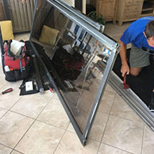 sliding glass door frame repair Hanford